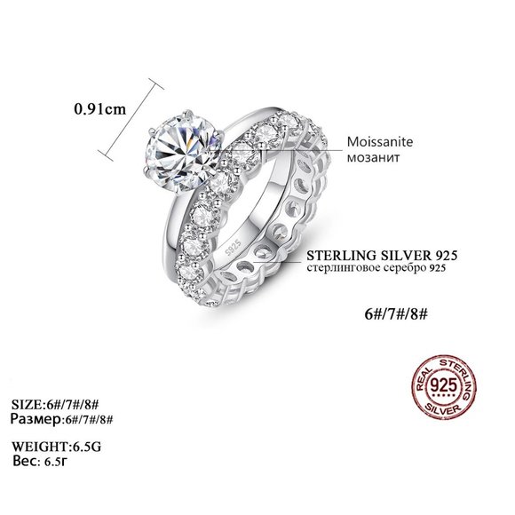 Certified 2ct. t.w. Diamond Wedding Ring Set - Picture 6 of 17